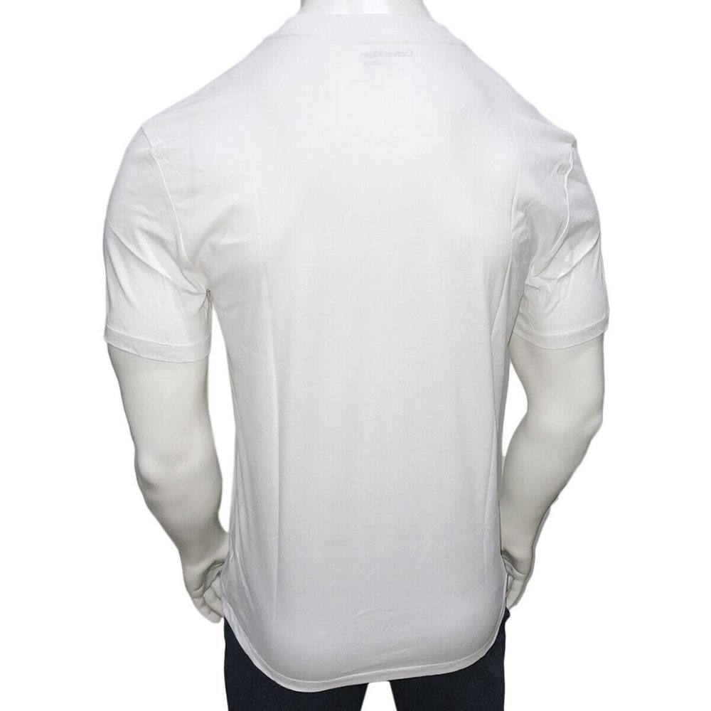 NWT CALVIN KLEIN AUTHENTIC MEN'S WHITE CREW NECK SHORT SLEEVE T-SHIRT SIZE XL - Picture 5 of 6